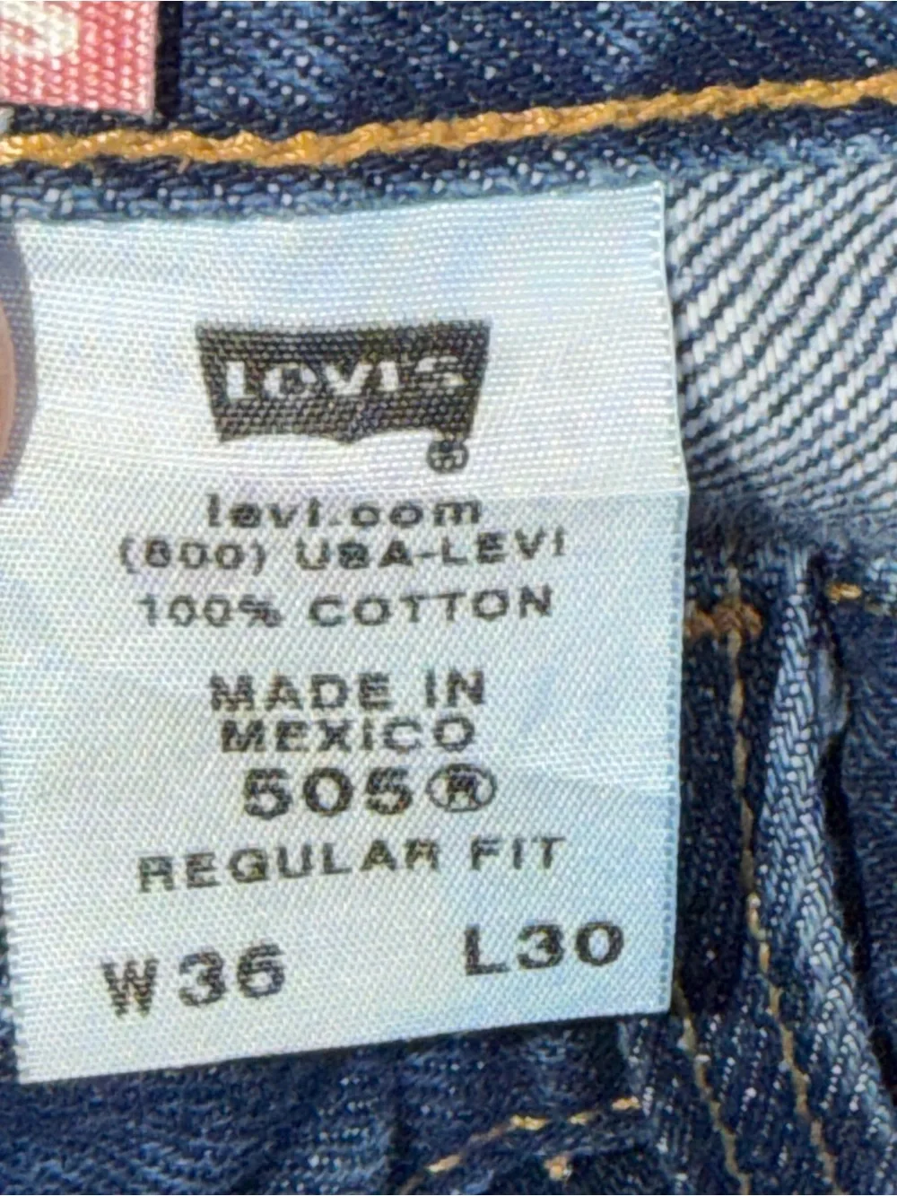 Levis 505 Jeans Mens 36x30 Blue Medium Wash Straight Leg Timeless Heritage